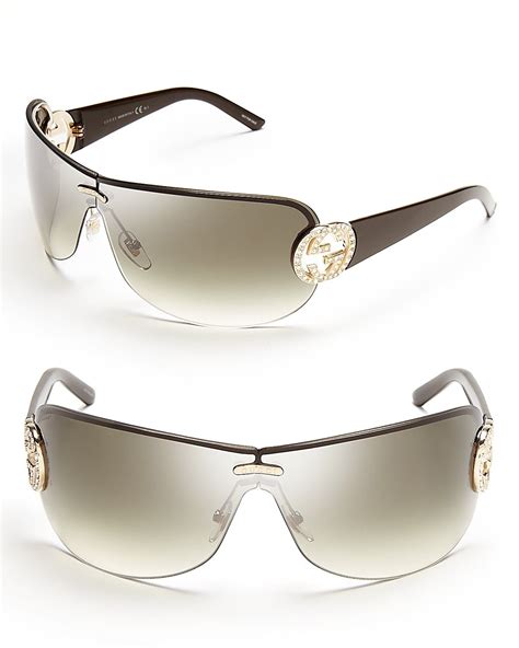 gucci red sunglasses shield polarized|gucci sunglasses with charms.